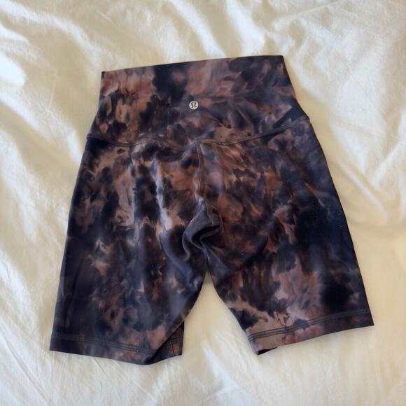 Lululemon Align Short 8" *Diamond Dye Graphite Grey Pink Pastel Size 4 - Picture 2 of 5